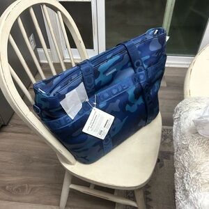 Corkcicle Blue Camouflage Tote